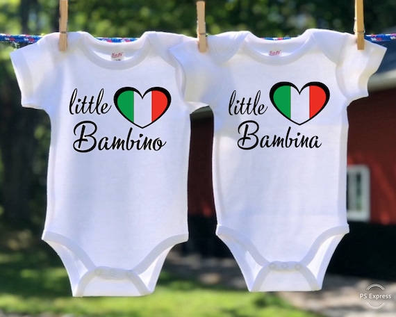 Little Bambino Bambina Body de bebe Bebe del orgullo italiano Regalo de bebe italiano Ropa de bebe Bambino Bambina Baby Shower italiano Etsy Mexico