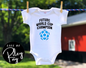 Future World Cup Champion/Football Fan/Soccer Fan/Soccer Champion Baby/Pregnancy Announcement/Baby Shower Gift