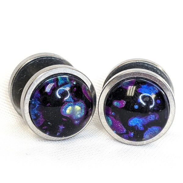 Black Fake Gauges Etsy