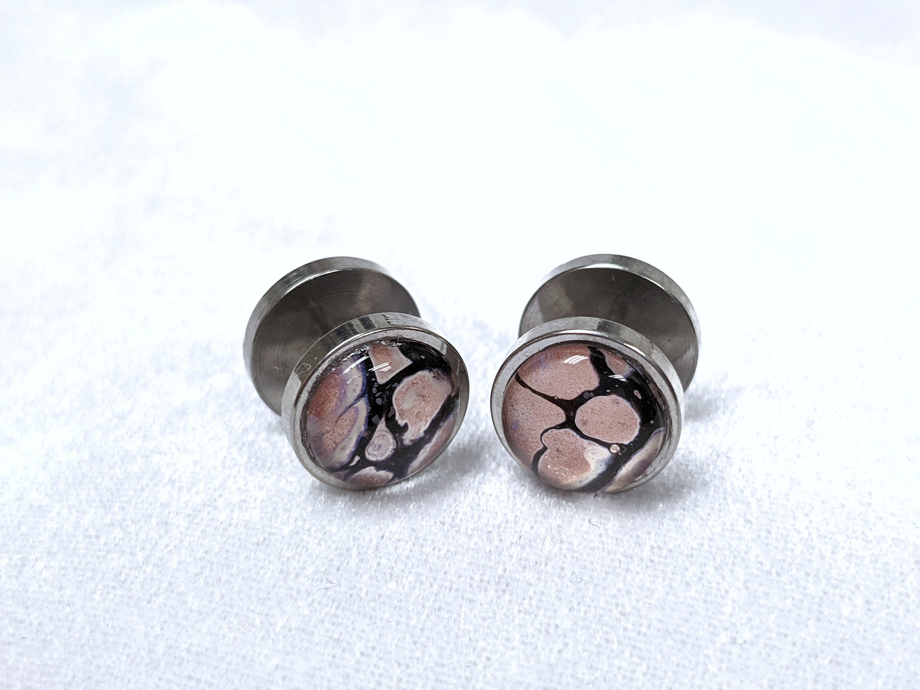 Faux Plugs Stainless Steel Earrings Fake Plugs Piercing Etsy