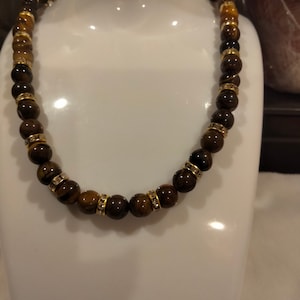 Natural Crystal Tigers Eye necklace/choker