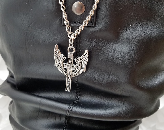 Cross with Wings Boot Jewelry