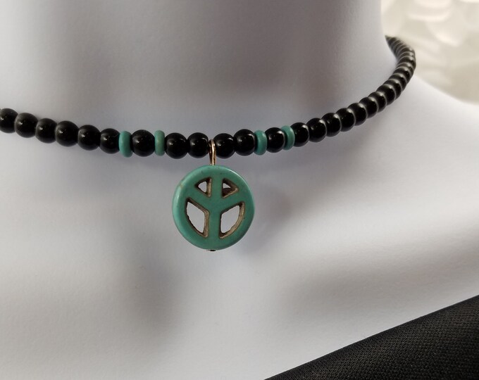 Choker - Turquoise Peace Shape Bead