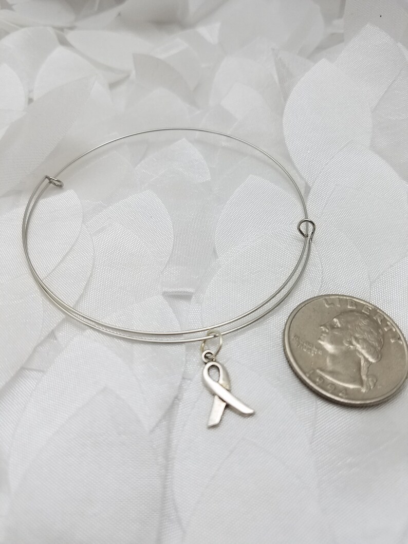 Cancer Ribbon Bangle