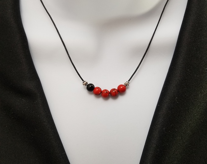 Elegant Red Beaded Necklace