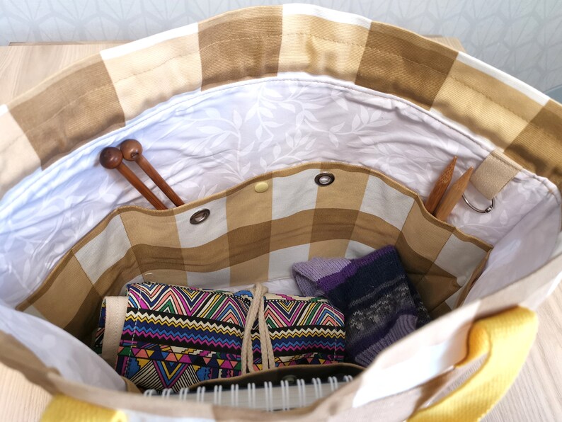 Drawstring Knitting Bag Knitting Organizer Knitting Project Etsy