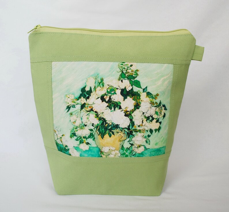 Project Bag Knitting Organizer Knitting Yarn Tote Knitting Project Bag Project Bag Bag Zipper Van Gogh Print Knit Bowl