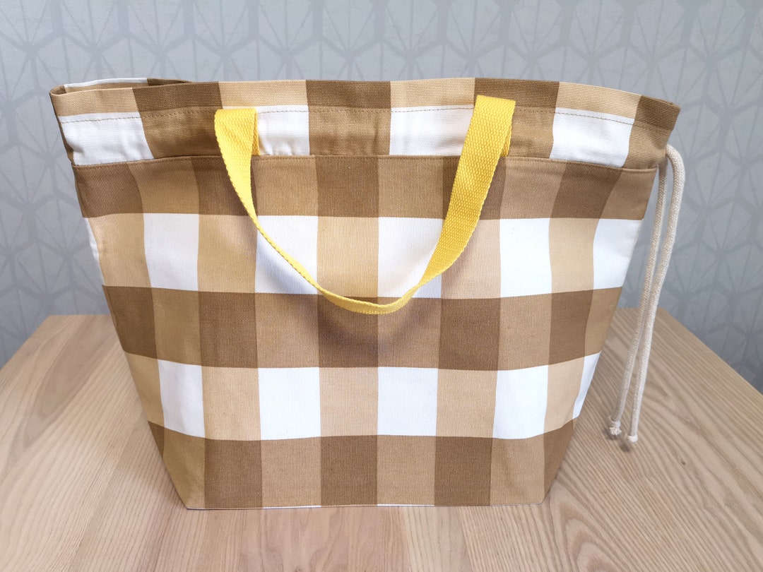 Drawstring Knitting Bag Knitting Organizer Knitting Project Bag Square