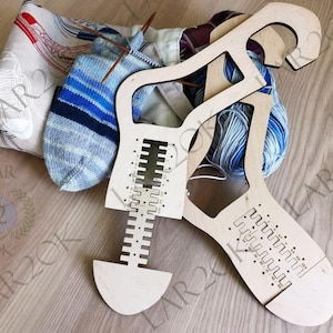 Paar (x2) Socken Blocker Holzsocken Blocker Stricken Geschenkidee Handgefertigtes Strickwerkzeug Sockentrockner Stricksocken Socken Formen