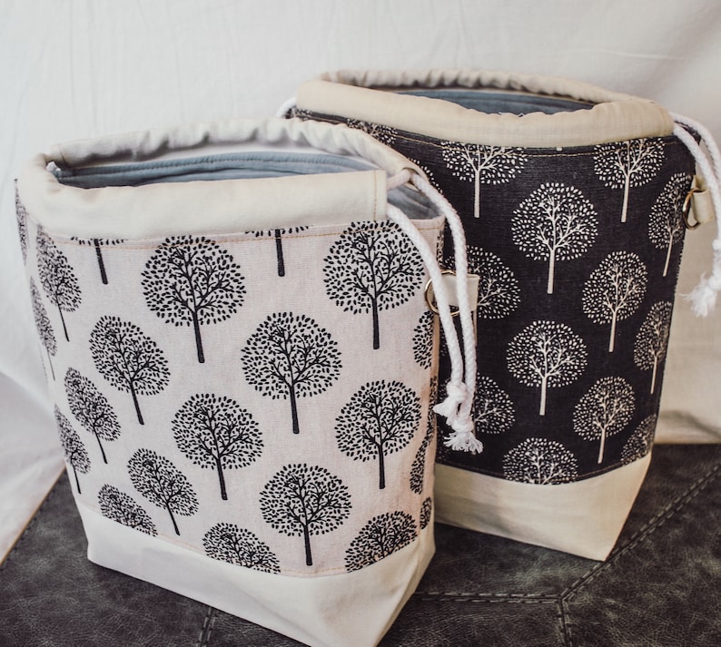 Knitting Organizer Knitting Project Bag Money Tree Print Knit Etsy