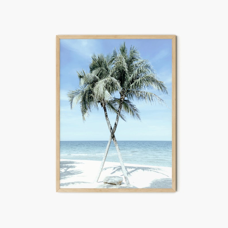Poster Print, Digital Download Palm Tree Photo Palm Trees Printable Tropical Beach Print Downloadable Art Print Beach Ocean Wall Art
