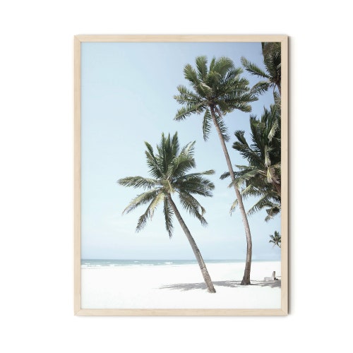 Palm Tree Print Tropical Beach Wall Art Palm Tree Printable - Etsy