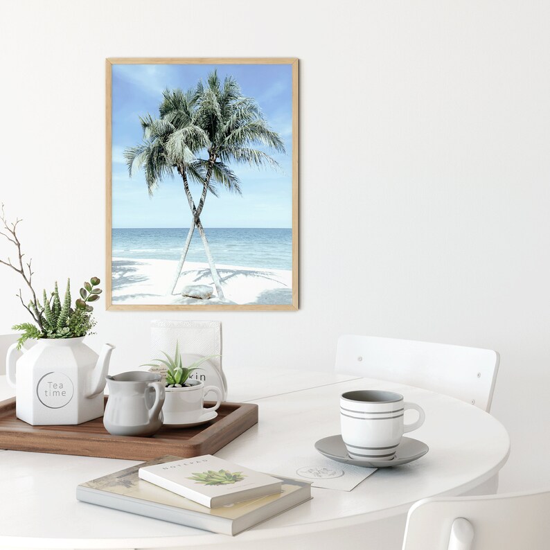 Poster Print, Digital Download Palm Tree Photo Palm Trees Printable Tropical Beach Print Downloadable Art Print Beach Ocean Wall Art