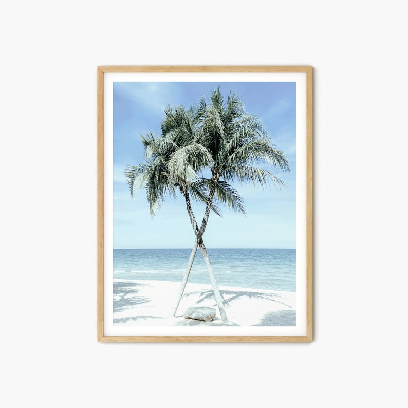 Poster Print, Digital Download Palm Tree Photo Palm Trees Printable Tropical Beach Print Downloadable Art Print Beach Ocean Wall Art