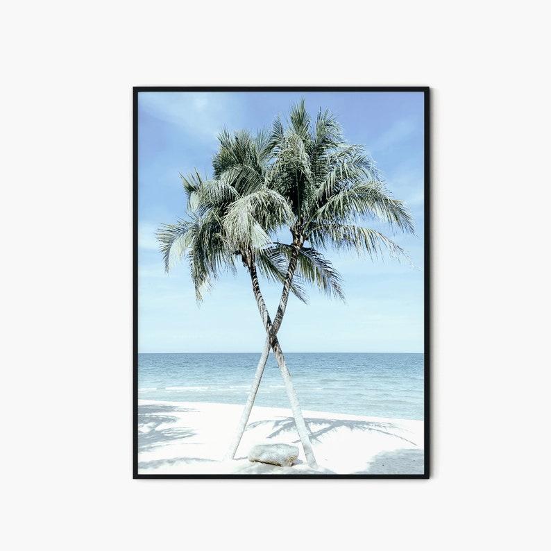 Poster Print, Digital Download Palm Tree Photo Palm Trees Printable Tropical Beach Print Downloadable Art Print Beach Ocean Wall Art