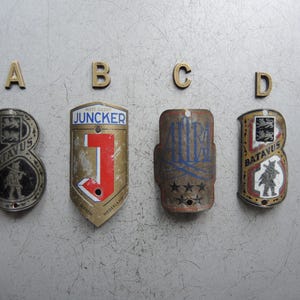 ONE!!! Genuine Vintage Bicycle Head Badge / Original Bike Bicycle Brand Solid Brass Metal Plate Collectors Badge / bike plaque sign B