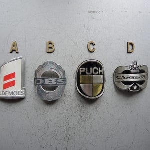 ONE!!! Genuine Vintage Bicycle Head Badge / Original Bike Bicycle Brand aluminum light Metal Plate Collectors Badge / bike plaque sign E