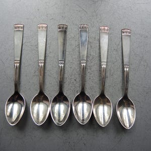 6x Vintage Swedish solid Silver Cutlery&#39;s / Hallmarked 830/1000 Teaspoon by GAB / Sterling Silver spoon / Scandinavian Silver / table décor