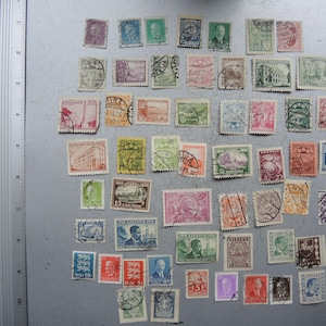 Set of  50+ Antique Baltic States Postal Stamp 1900s / Used Stamps / Postmarks  // Russian Imperial stamps / collecting / crafting / collage