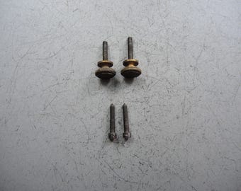 Set of Antique Brass head Clock movement mount fixation Screws / German Clock Gustav Becker GB / Junghans HAC / Parts Restore Art supplies L