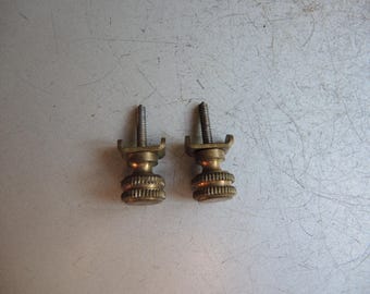 Set of Antique Brass head Clock movement mount fixation Screws for Junghans / German Clock Gustav Becker HAC / Parts Restore Art supplies R