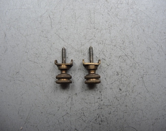 Set of Antique Brass head Clock movement mount fixation Screws / German Clock Gustav Becker Junghans HAC / Parts Restore Art supplies E