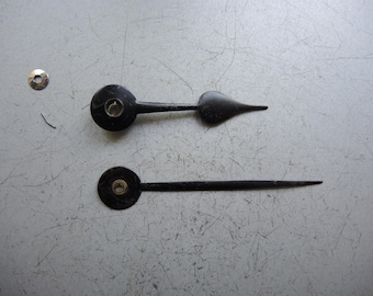 Set of Antique Solid Metal clock hands Mauthe 1920s movement / German Wall Clock Gustav Becker Junghans HAC / Parts Restore Art supplies h1