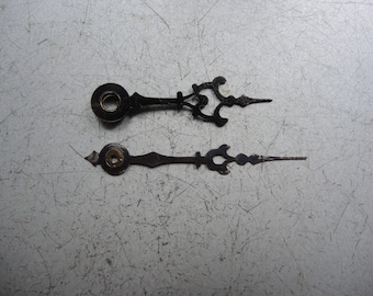 Set of Antique Solid Metal clock hands from Junghans open spring movement / German Wall Clock Gustav Becker Parts Restore Art supplies h20