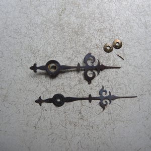 Set Antike Massives Metall Uhrzeiger von Junghans Werk um 1800 / Wanduhr Gustav Becker Wanduhr Zubehör Künstler h4