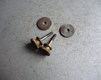 Juego de tornillos de fijación para montaje de movimiento de reloj con cabeza de latón antiguo / Reloj alemán Gustav Becker Junghans PHS / Piezas para restaurar suministros de arte C2