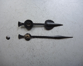 Set of Antique Solid Metal clock hands from GB movement / German Regulator Wall Clock Gustav Becker Junghans Parts Restore Art supplies h10