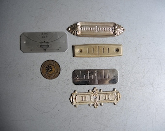 Set of 6 Genuine Antique metal Beat Scale / German Vienna Regulator Wall Clock Gustav Becker Junghans Mauthe Parts Restore Art supplies a