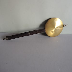 Antique Solid Brass and metal Clock Pendulum / German Wall Clock  Junghans parts / Gustav Becker Mauthe / Parts Restore / Art supplies