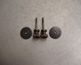 Set of Antique Brass head Clock movement mount fixation Screws / German Clock HAC  Gustav Becker Junghans / Parts Restore Art supplies B