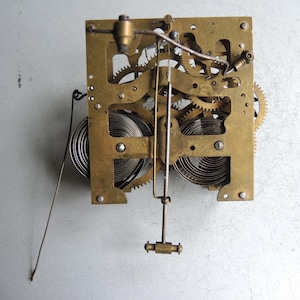 Working Antique German wall clock JUNGHANS B07 open spring movement / Steampunk art supplies / GB Junghans / Parts gears / repair restore