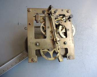 Genuine Antique wall clock Solid Brass Movement Gustav Becker SILESIA P42 / German Wall Clock / Junghans Parts Restore Replace Art supplies
