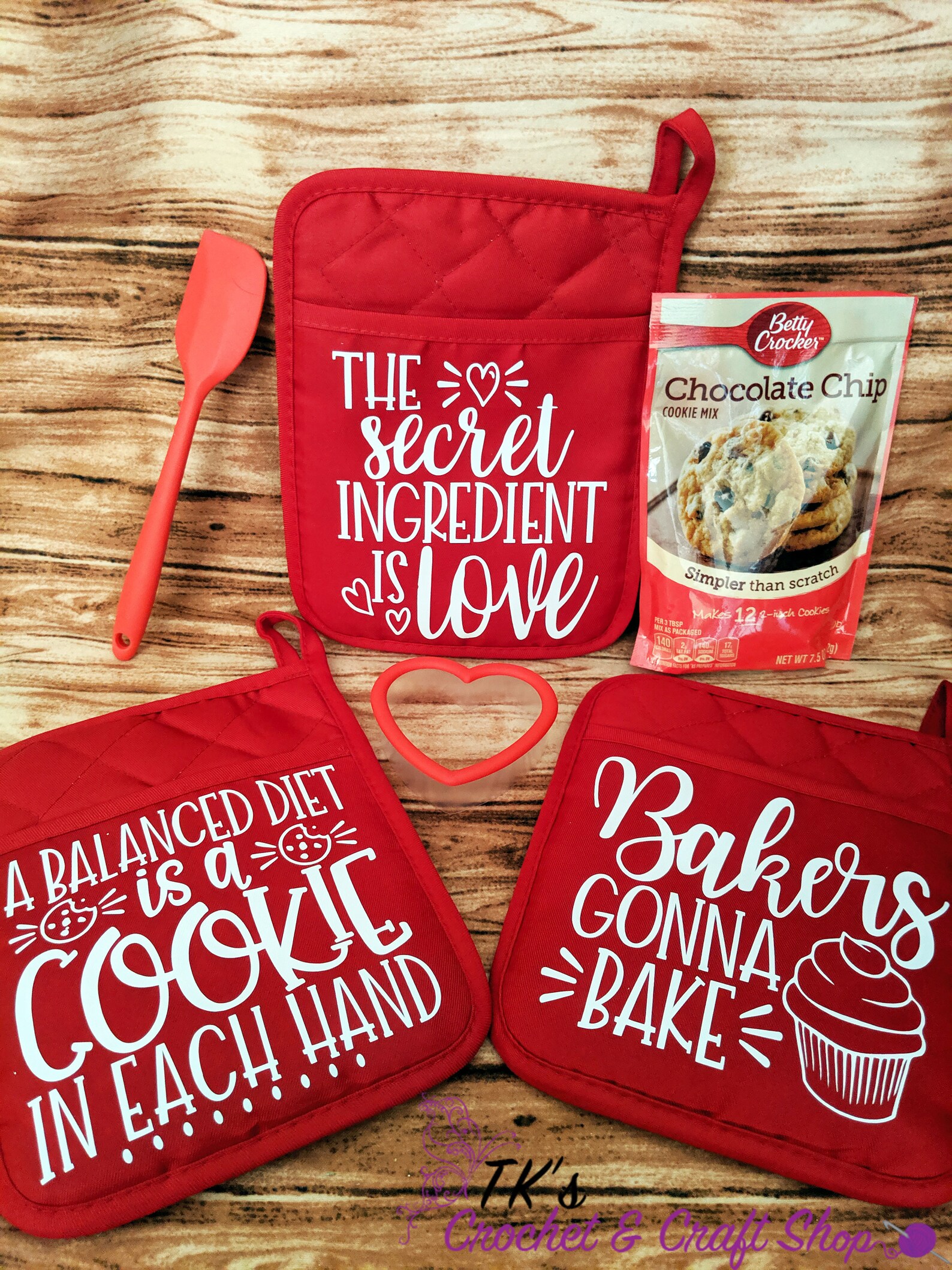 Custom Cute Saying Oven Mitt/pot Holder Gift Set With Mix and Etsy