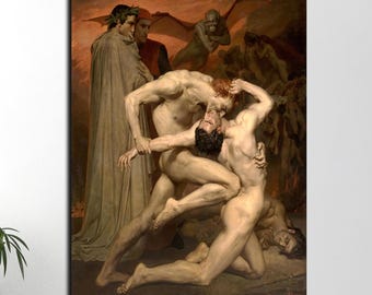 Dante and Virgil in Hell - William Adolphe Bouguereau 1850 -