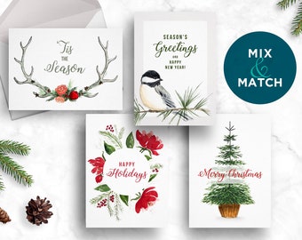 Build Your Own Watercolor Christmas Card Set