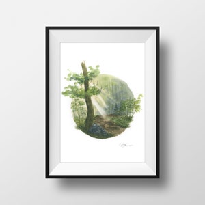 Watercolor Woodland Art Print