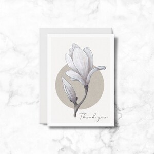 Magnolia Thank You Card Set, Magnolia Greeting Cards, Customizable Cards, Pack of 4, 12, 24 cards image 4