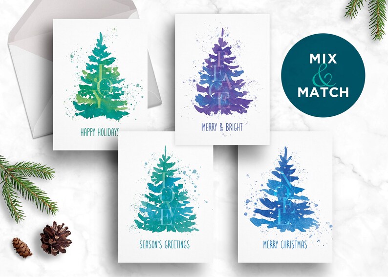 Christmas Tree Card Set image 1