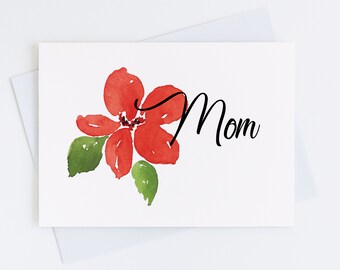 Watercolor Mother’s Day card, Customizable Greeting Card