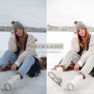 Bright Clean WINTER WHITES Lightroom Presets for Desktop & Mobile, Holiday Lifestyle Blogger Presets, Family Portrait Photography Presets image 4