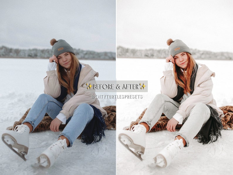 Bright Clean WINTER WHITES Lightroom Presets for Desktop & Mobile, Holiday Lifestyle Blogger Presets, Family Portrait Photography Presets image 4