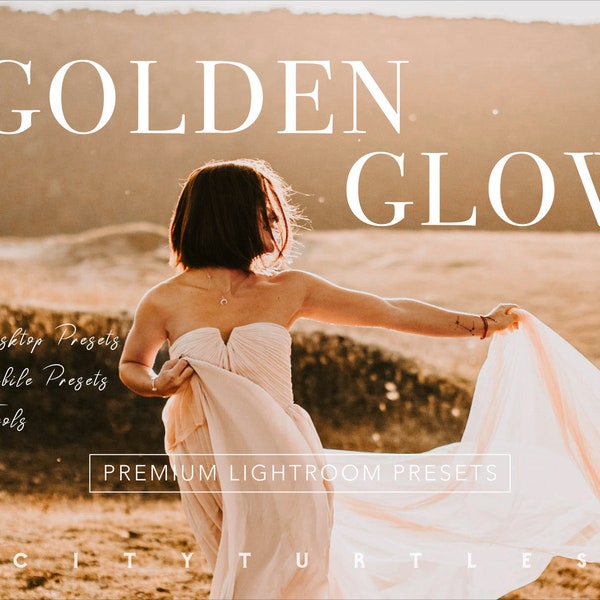 Sunny GOLDEN GLOW Outdoor Lightroom Presets Pack für Desktop & Mobile - One Click Bearbeitungswerkzeuge für Fotografen