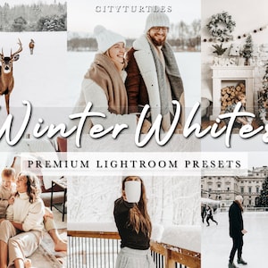 Bright Clean WINTER WHITES Lightroom Presets for Desktop & Mobile, Holiday Lifestyle Blogger Presets, Family Portrait Photography Presets image 1