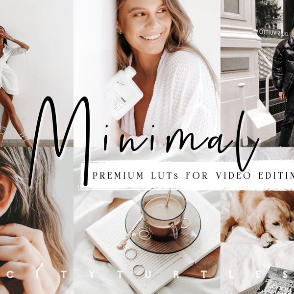 Clean Minimal LUTs for Video Editing, Modern LUTs for Vloggers, Filmmakers, Video Creators - Adobe Premiere Pro, Final Cut Pro, DaVinci