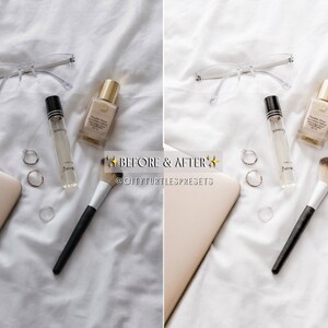 Clean White Product Lightroom Presets for Desktop & Mobile, Bright Airy Natural Photography Editing Tools image 2