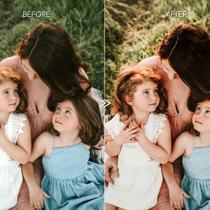Natural Outdoor FAMILY Portrait Lightroom Presets Pack for Desktop & Mobile One Click Photographer Editing Tools image 5